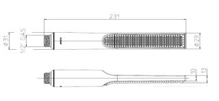 Душевая лейка Bossini Apice B00910.030 хром